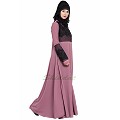 Designer Party wear abaya- Puce Pink Designer Party wear abaya- Puce Pink